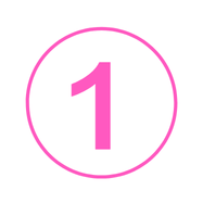 A pink number one