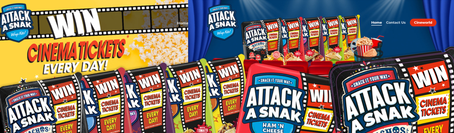 Selection of images of Attack A Snack products